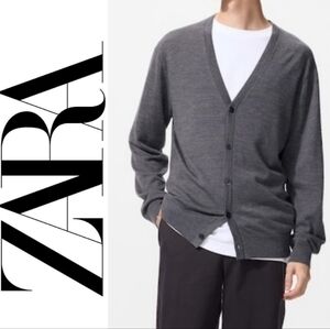 Like New! Zara 100% Wool Cardigan Sweater